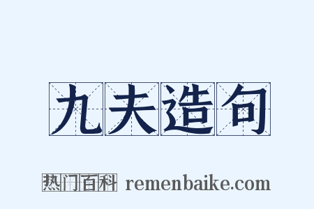 九夫造句是什么意思的图片